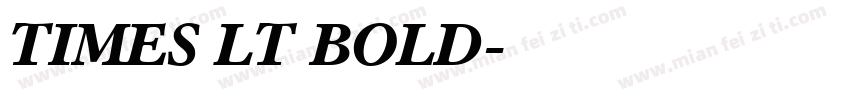 TIMES LT BOLD字体转换